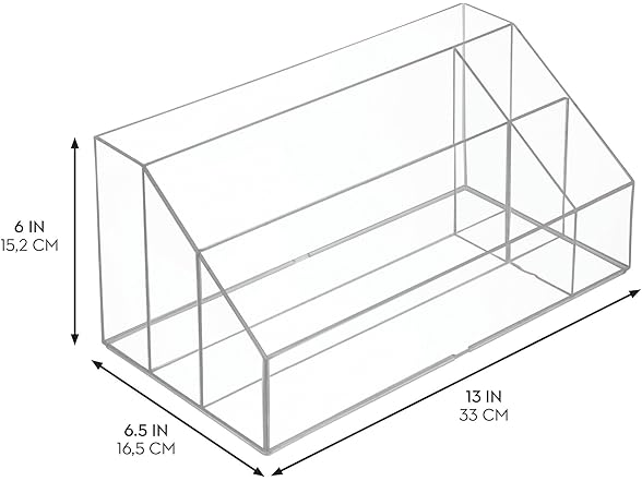 iDesign 5-Section Makeup Organizer Clear