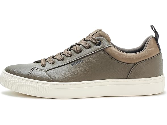 HUGO, Morrie Low Profile Friendly Leather Sneakers, Olive Night, 9