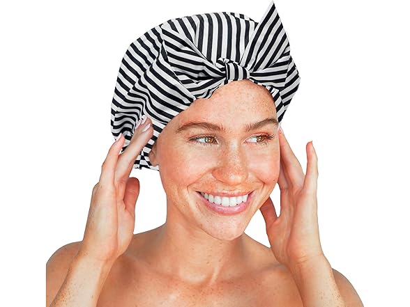 Kitsch Luxury Shower Caps for Women Reusable Waterproof