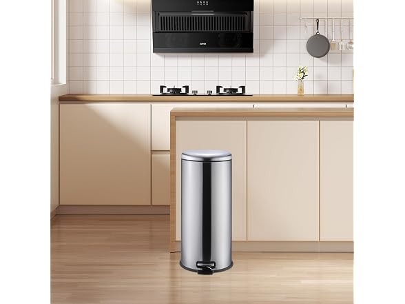 MOVECOM Stainless Steel Indoor Recycling Bin – 8 Gallon