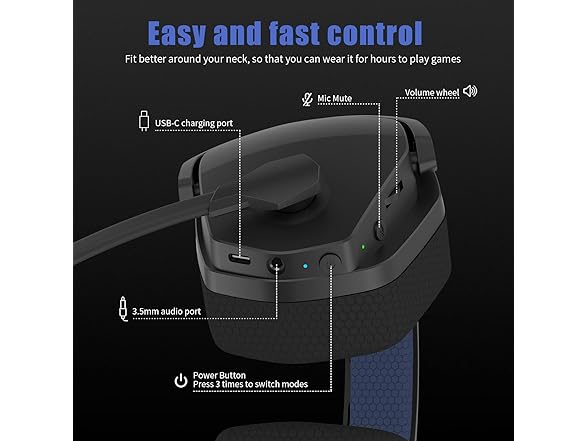 Dual Wireless Gaming Headset 100Hr