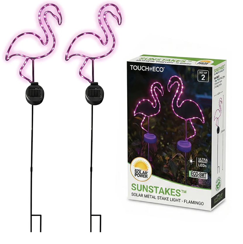 Touch Of ECO Solar Powered LED Garden Stake- Flamingo - Gallery 16