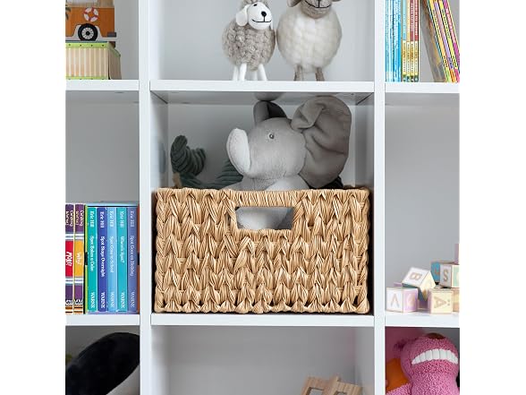 Suptinwear Large Wicker Storage Basket Natural