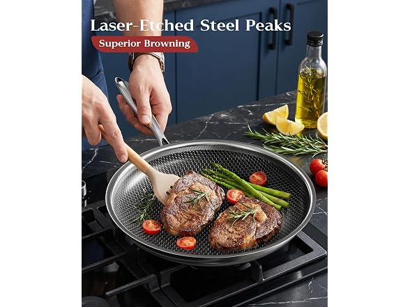 XBM 12in Nonstick Frying Pan Honeycomb