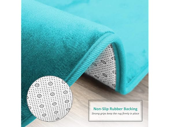 Clara Clark Bathroom Rugs, Velvet Memory Foam- Contour