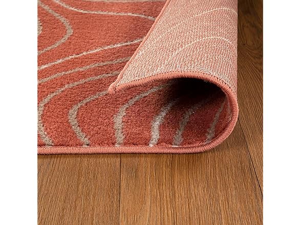 Superior 7'x9' Modern Abstract Wood Grain Indoor Rug