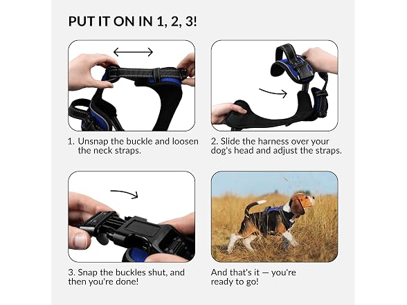 CollarDirect No Pull Reflective Dog Harness