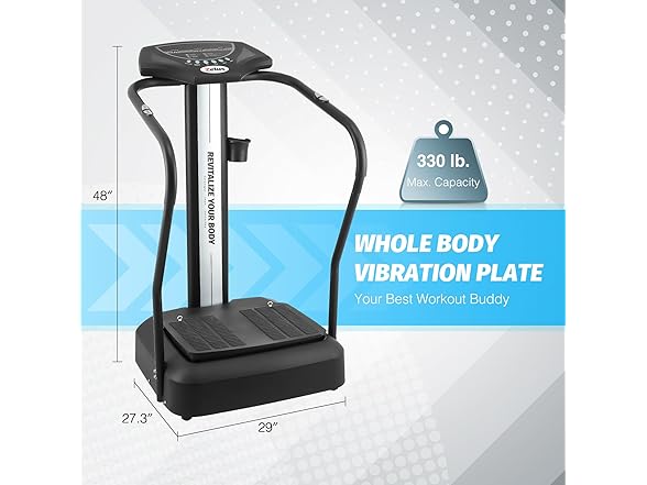 ZELUS Whole Body Vibration Plate, 500W Vibration Plate Exerc (Open Box)