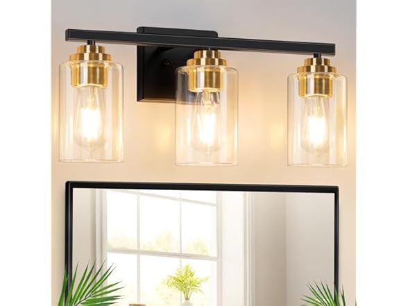 VerRon 3-Light Bathroom Light Fixtures, 19"