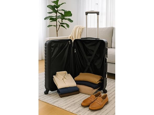 World Traveler VentureX Medium  Luggage, Hardshell Dejuno Black