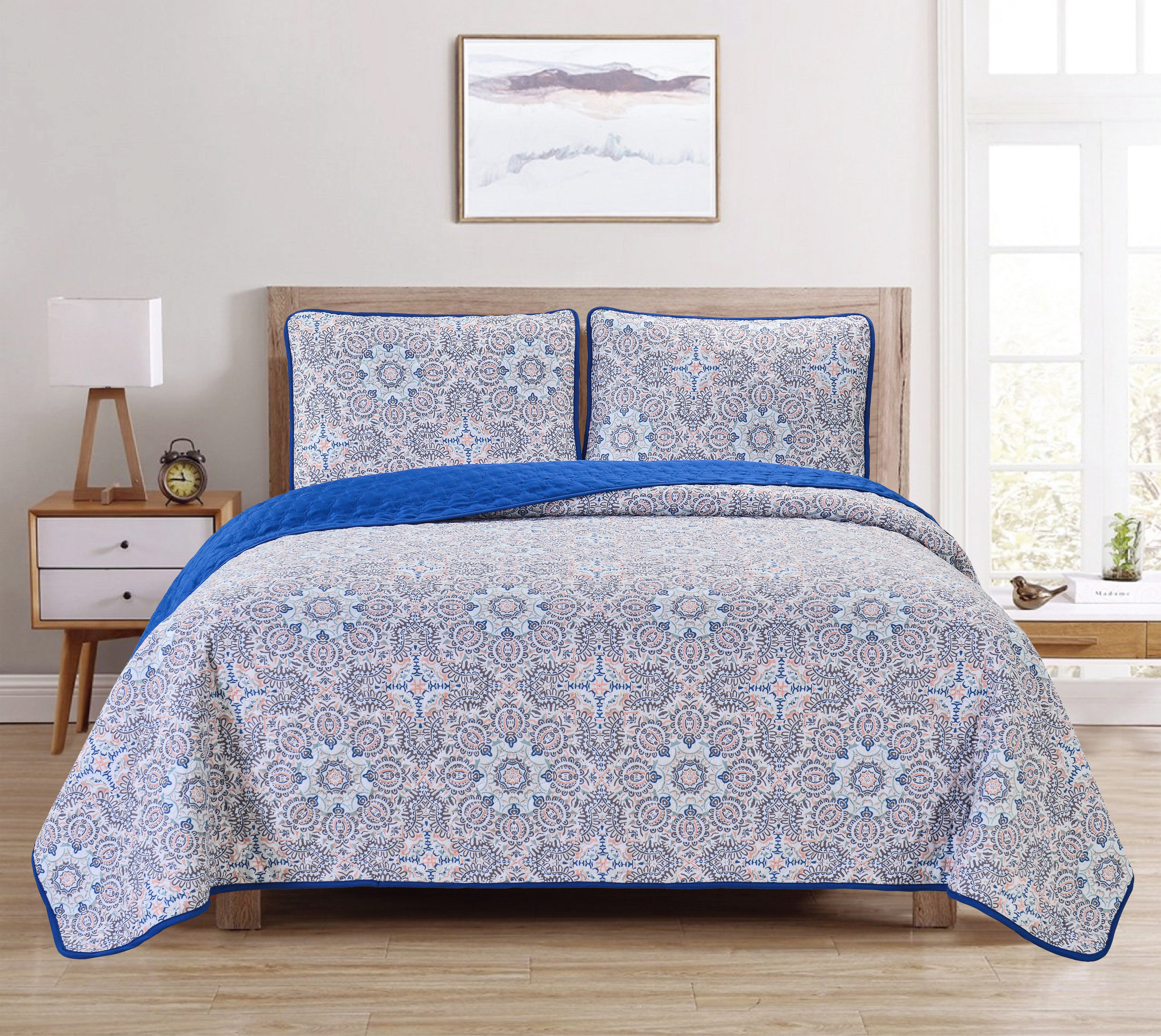 Reversible Printed Quilt Set (3 Piece) - Gallery 16