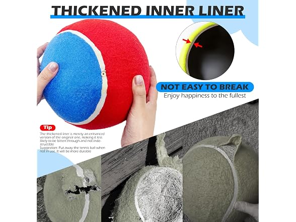 EXPAWLORER Giant Tennis Balls for Dogs- 2Pcs 