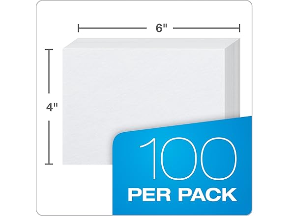 Oxford Blank Index Cards, 4" x 6"