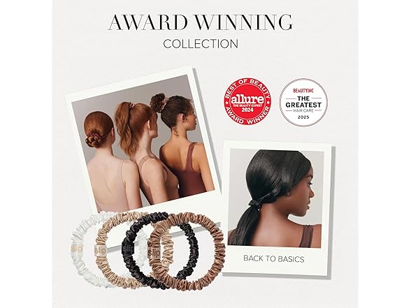 SLIP Skinny Scrunchies (Set Of 4)