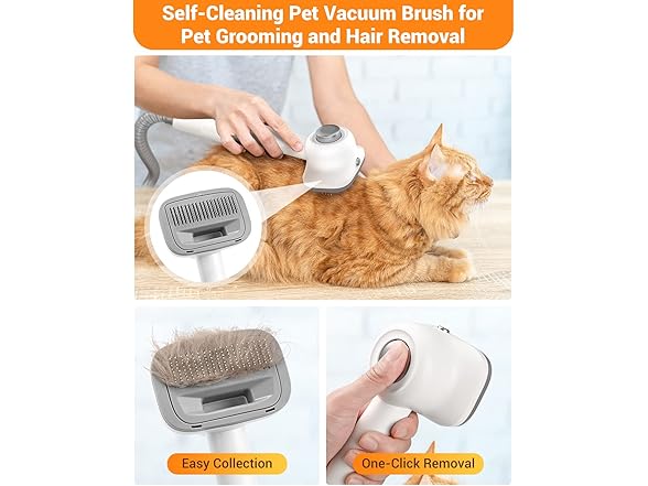 Simple Way 6 in 1 Pet Grooming Vacuum Kit