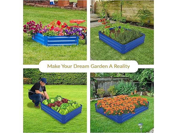 Sunnydaze Galvanized Raised Garden Bed