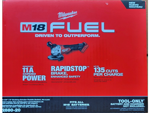 Milwaukee 2888-20 M18 Brushless 4-1/2-5 in Grinder