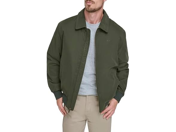 Dockers Men Micro Twill Golf Bomber Jacket