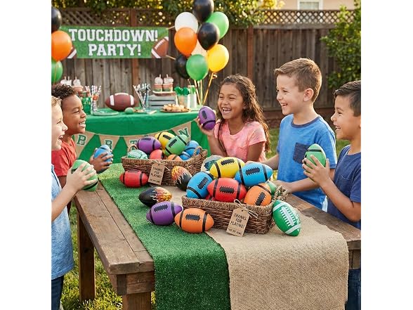 Fun Express Mini Football Kickball Assortment 50 Pack