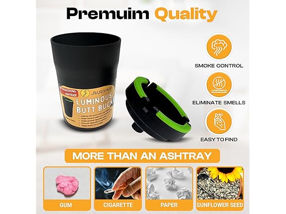 12pk Glow Dark Butt Bucket Ashtray