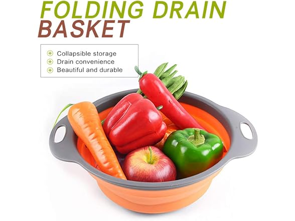 WeTest Collapsible Colanders w/Handles