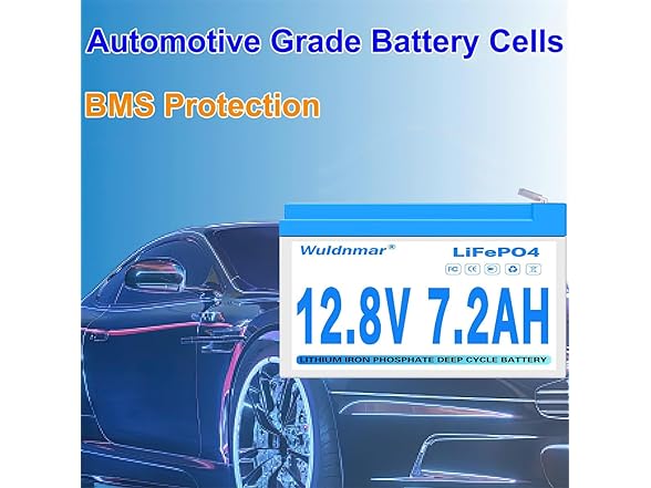 12V 7.2Ah LiFePO4 Battery, Lithium Battery