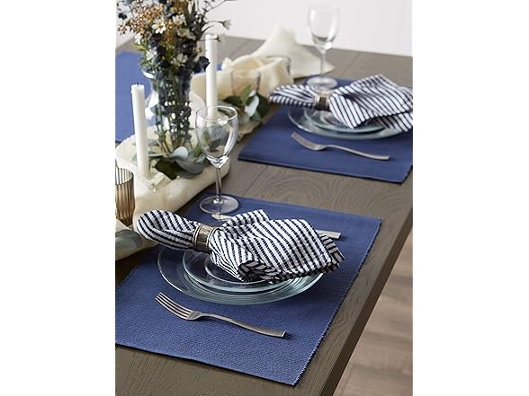 DII Ribbed Tabletop Cotton Placemat Set VARIES