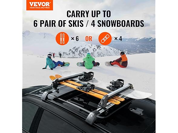 VEVOR Ski and Snowboard Roof Rack