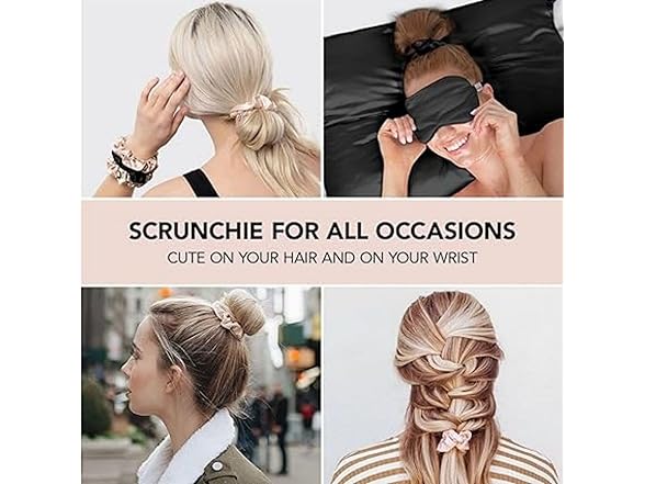 Kusport Kusport Women's Satin Scrunchies