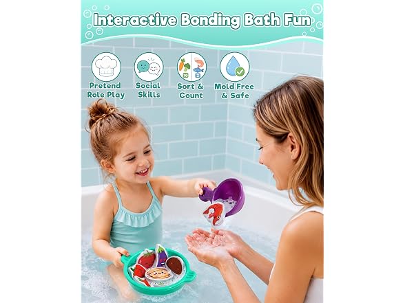 Zeewoo Bath Toys for Kids Ages 4-8 Bathtub Water T