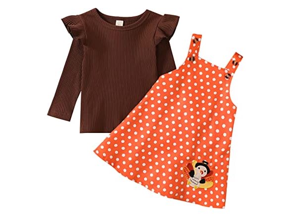 Toddler Girl Thanksgiving Outfit Set