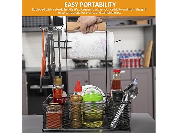 Grill Caddy with Paper Towel Holder