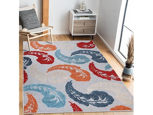 Superior Feather Indoor Outdoor Area Rug 5'6"x8'