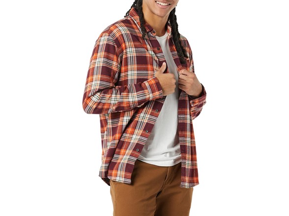 Burgundy Orange Plaid