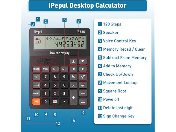 iPepul LCD Display Talking Calculator