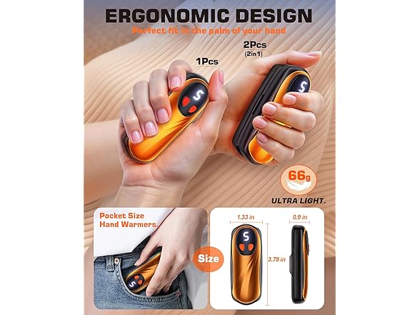 Hand Warmers Rechargeable 2PK