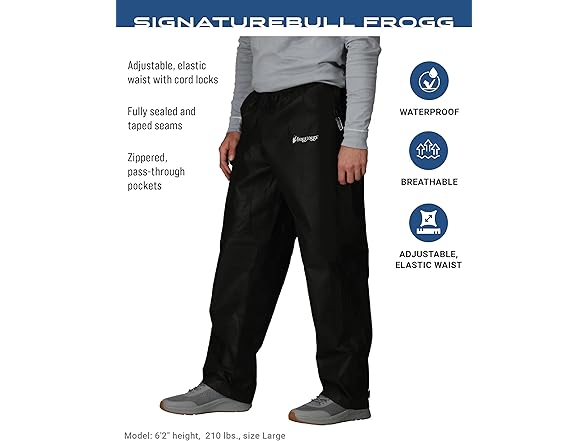 FROGG TOGGS Men's Bull Frogg Waterproof Rain Pant