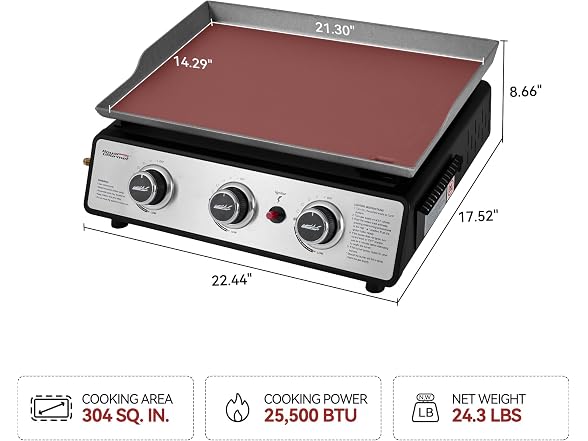 Royal Gourmet PD1301S 3-Burner Griddle