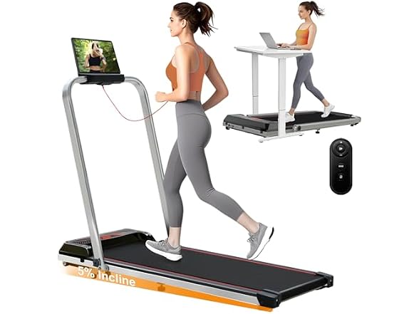 Moonfox Treadmill with Incline, 3 in 1 Under Desk Treadmill