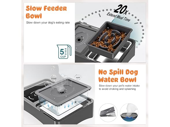 Decflow 3-in-1 Elevated Dog Bowls