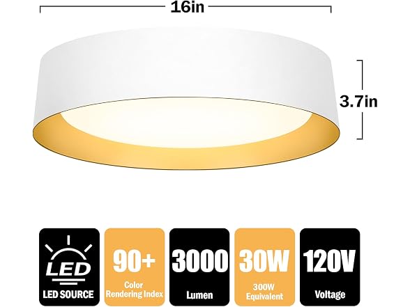 BrightHome B0FT8LSNYM 16in Modern Ceiling Light
