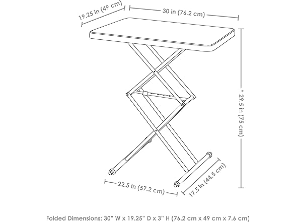 Sunnydaze Adjustable Height Utility Table