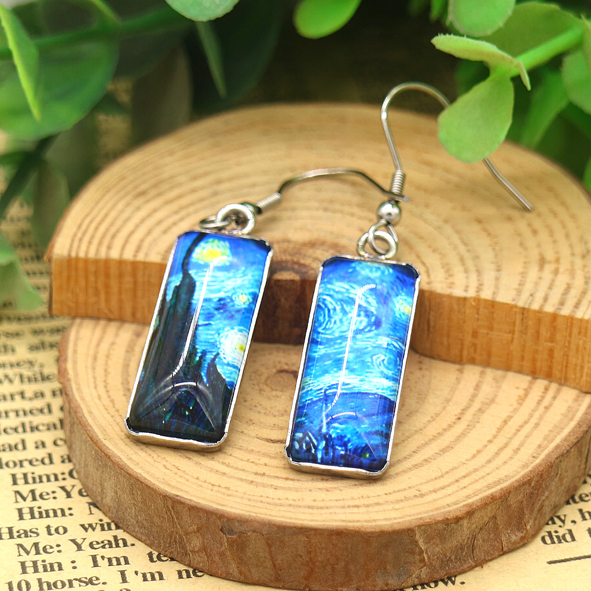 A Starry Night Hook Earrings - Gallery 4