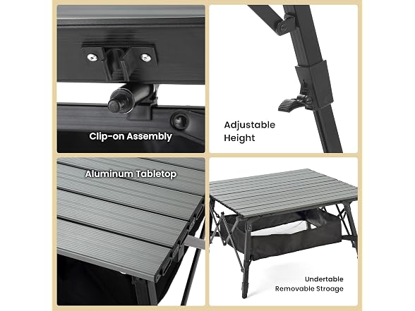 ARROWHEAD 39 in Aluminum Folding Table