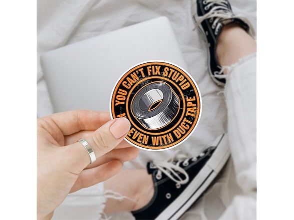 3pc Can't Fix Stupid Duct Tape Sticker