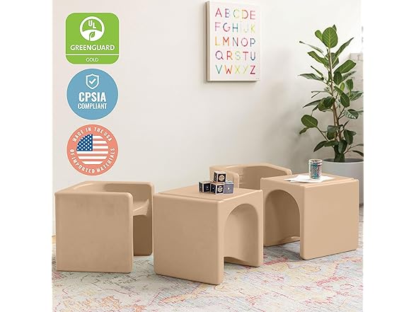 ECR4Kids Tri-Me 3-In-1 Cube Chair