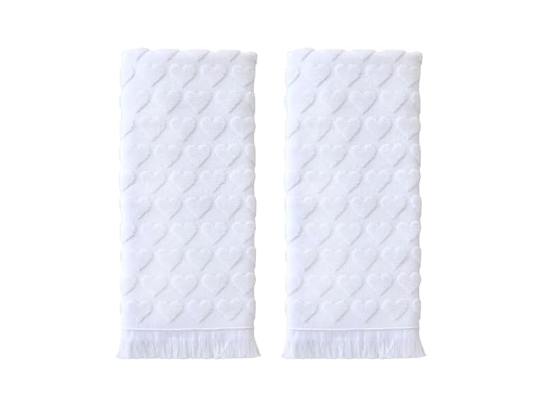 SKL Home Valentine's Day Heart Jacquard 100% Cotton 2Pc