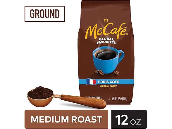McCafe Paris Café, Ground Coffee, Medium Roast, 12oz