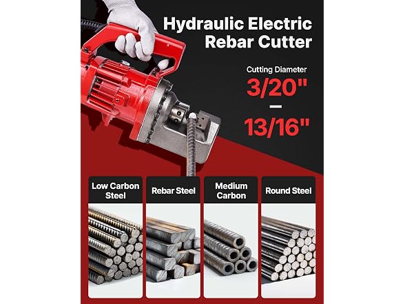 Electric Rebar Cutter, 1250W Portable Electric