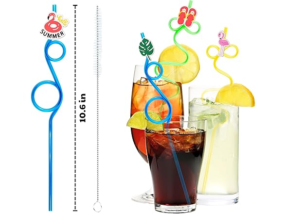 SODWINCO 24 PCS Crazy Straws
